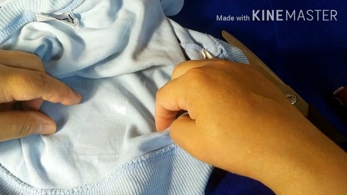 Как зашить дырку потайным швом при помощи скотча