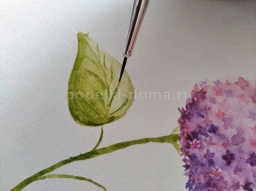 Скетч «Сирень» акварелью